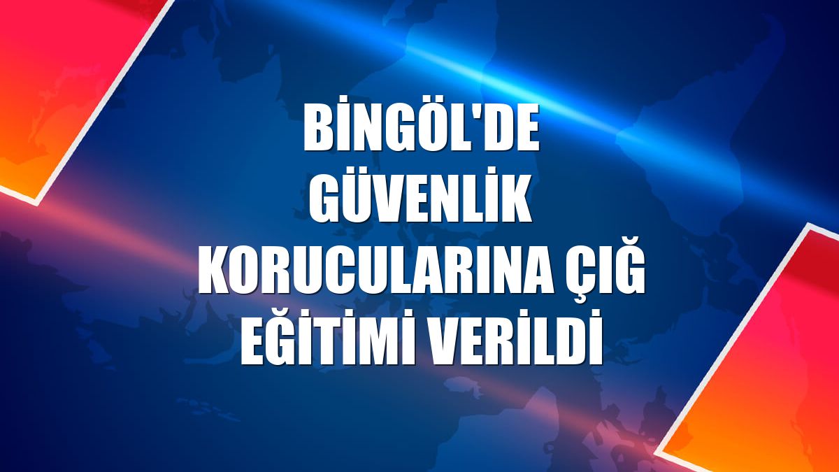 Bingöl'de güvenlik korucularına çığ eğitimi verildi