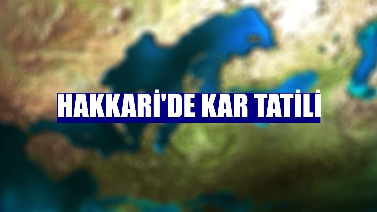 Hakkari'de kar tatili