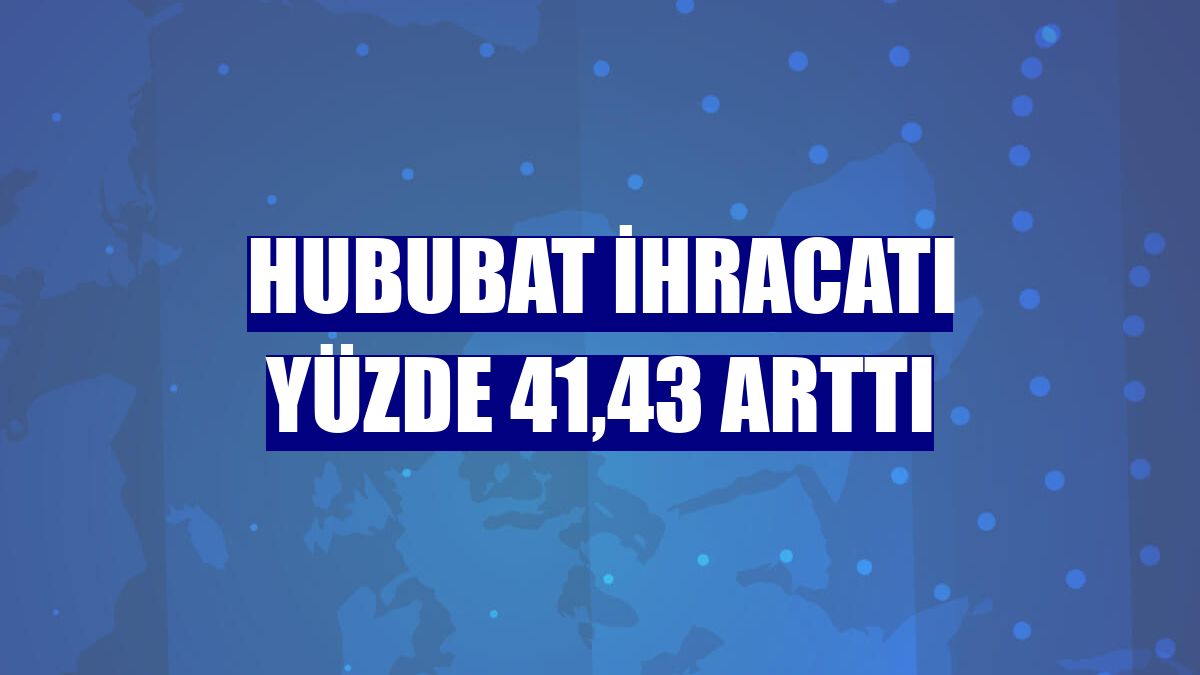 Hububat ihracatı yüzde 41,43 arttı