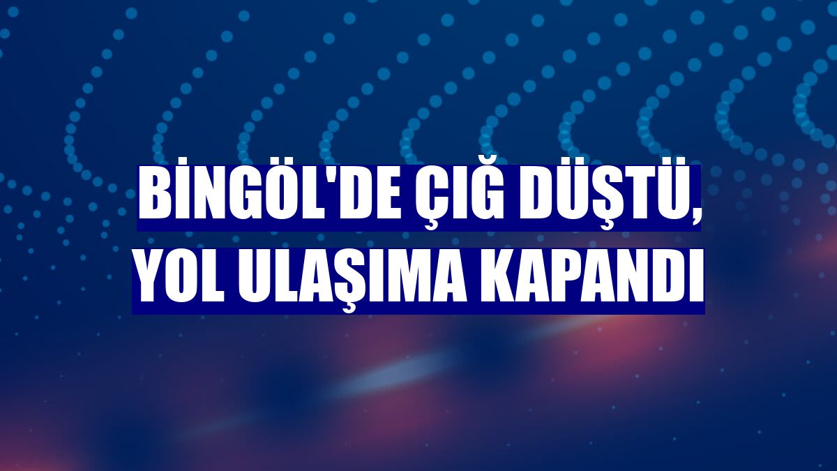 Bingöl'de çığ düştü, yol ulaşıma kapandı