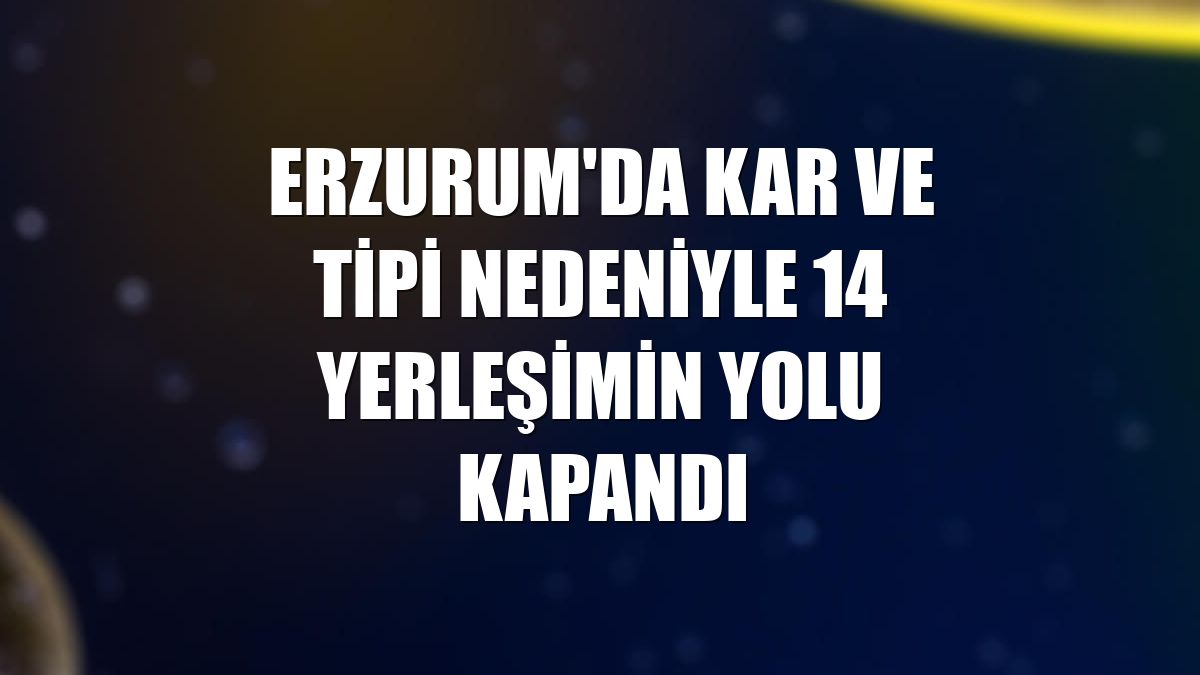 Erzurum'da kar ve tipi nedeniyle 14 yerleşimin yolu kapandı