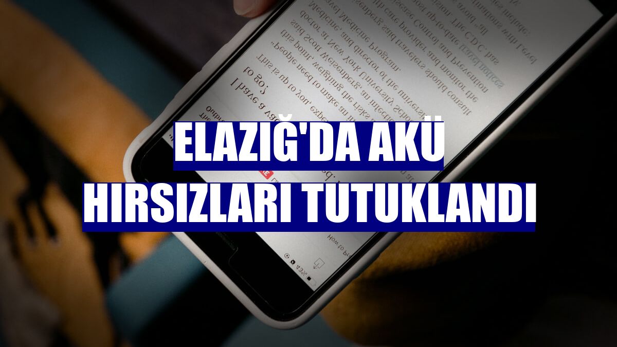 Elazığ'da akü hırsızları tutuklandı