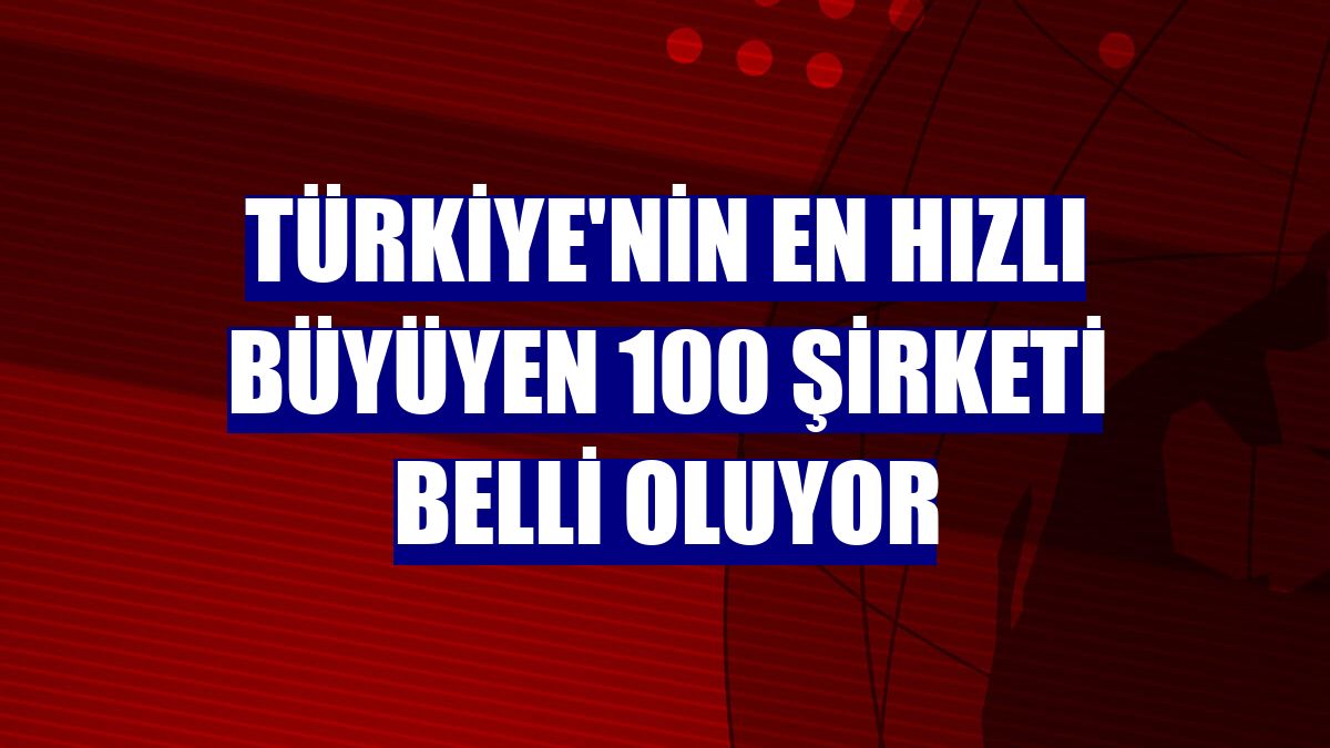 Türkiye'nin en hızlı büyüyen 100 şirketi belli oluyor