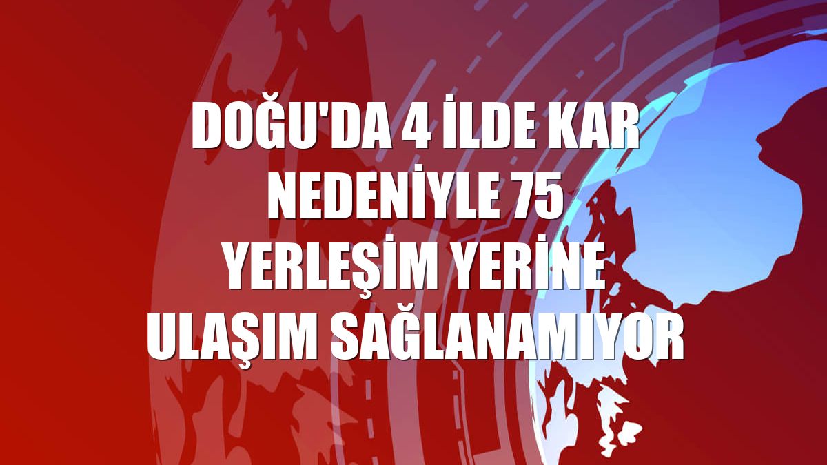 Doğu'da 4 ilde kar nedeniyle 75 yerleşim yerine ulaşım sağlanamıyor