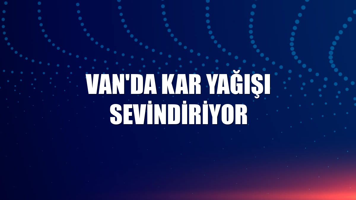 Van'da kar yağışı sevindiriyor