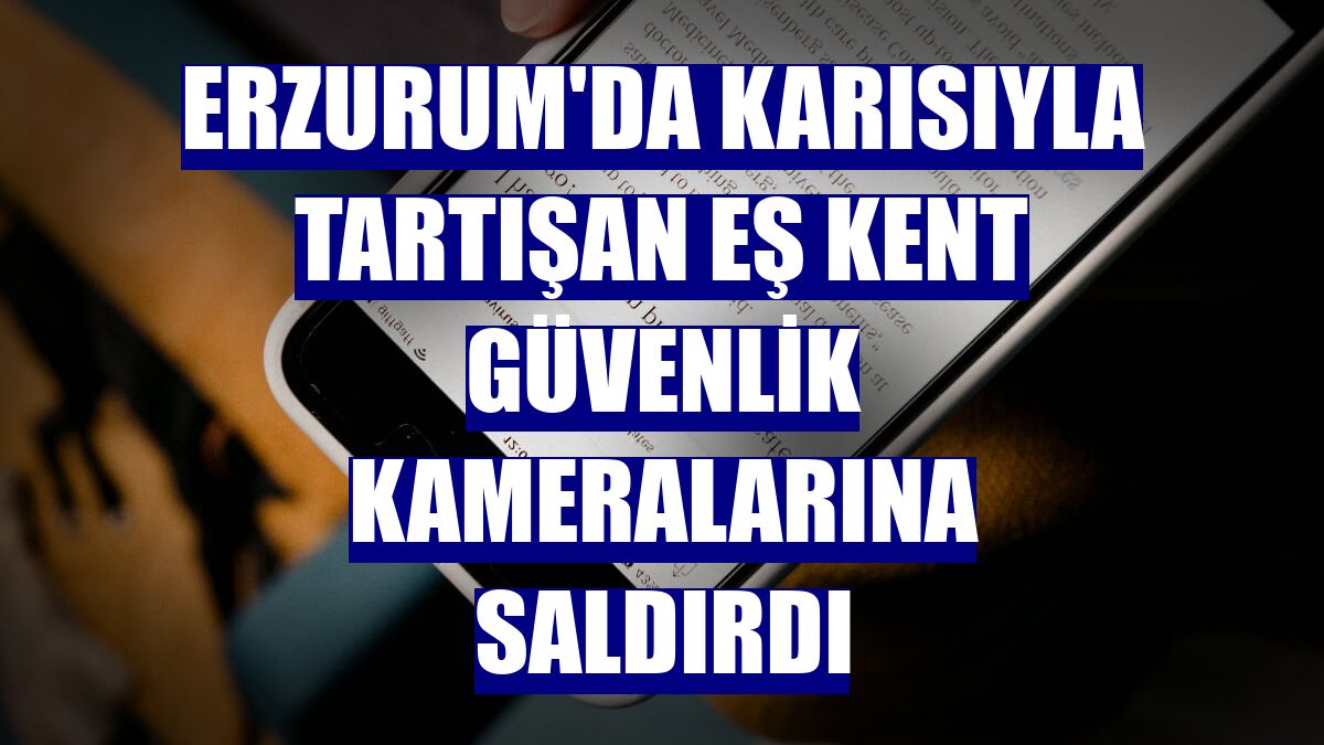 Erzurum'da karısıyla tartışan eş kent güvenlik kameralarına saldırdı