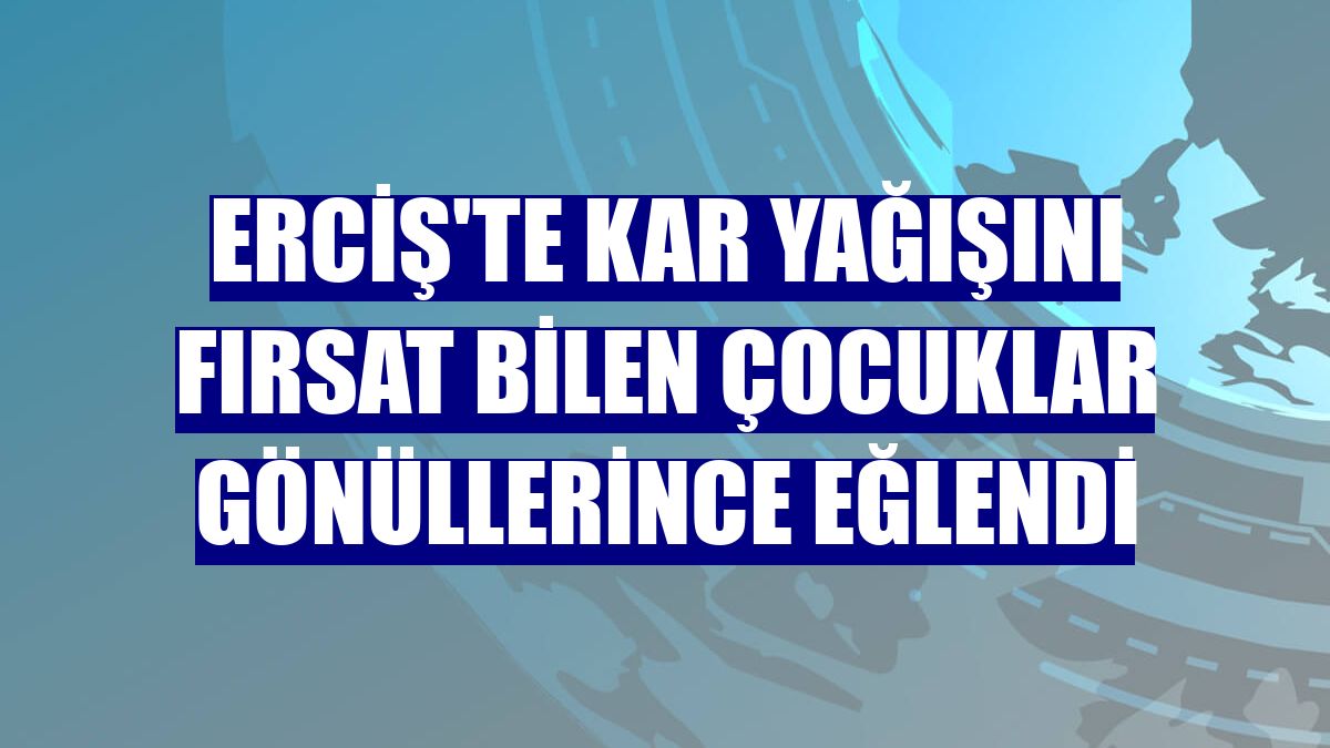 Erciş'te kar yağışını fırsat bilen çocuklar gönüllerince eğlendi