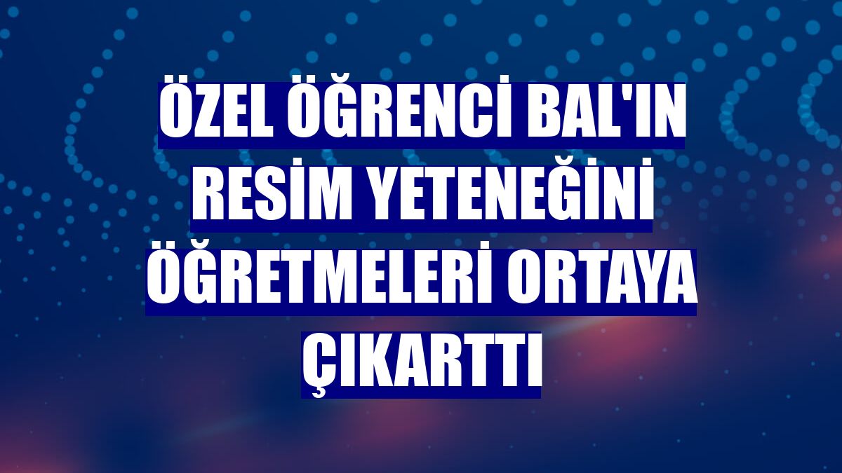 Özel öğrenci Bal'ın resim yeteneğini öğretmeleri ortaya çıkarttı