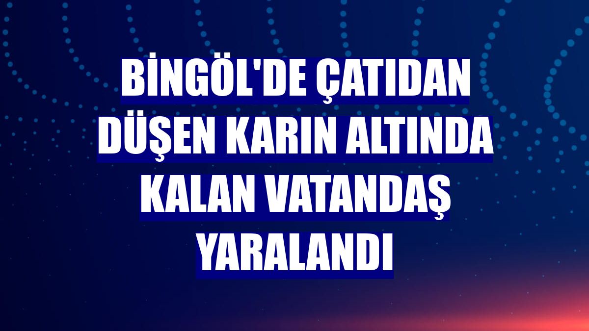 Bingöl'de çatıdan düşen karın altında kalan vatandaş yaralandı