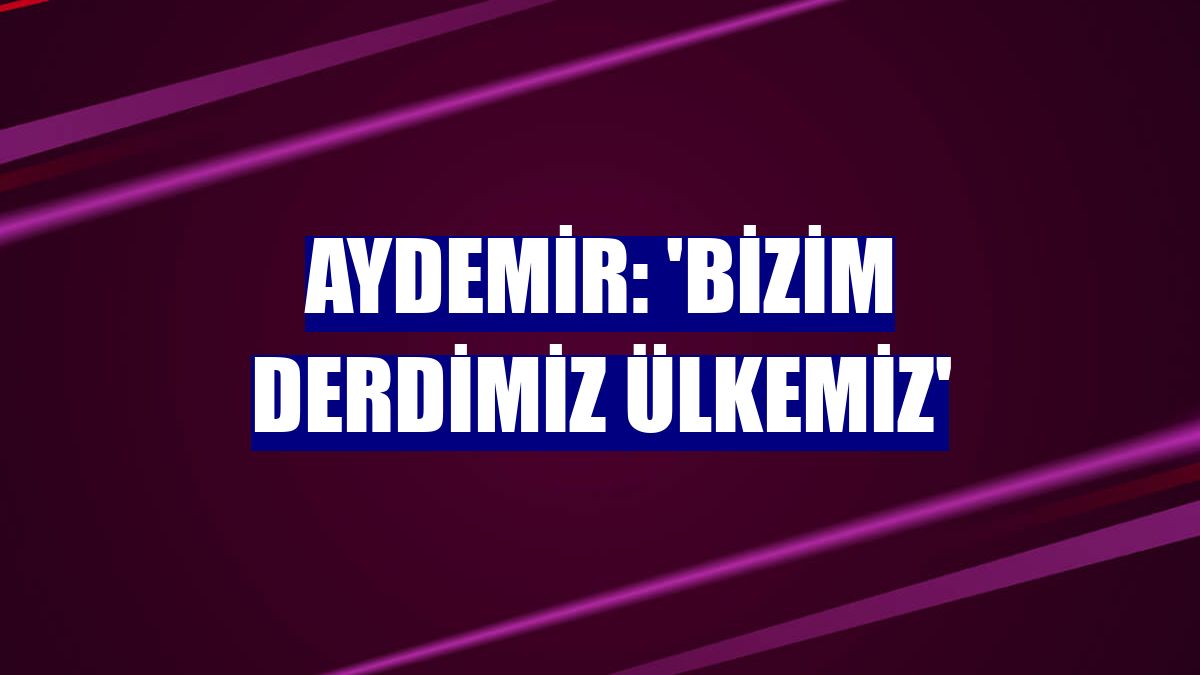 Aydemir: 'Bizim derdimiz ülkemiz'