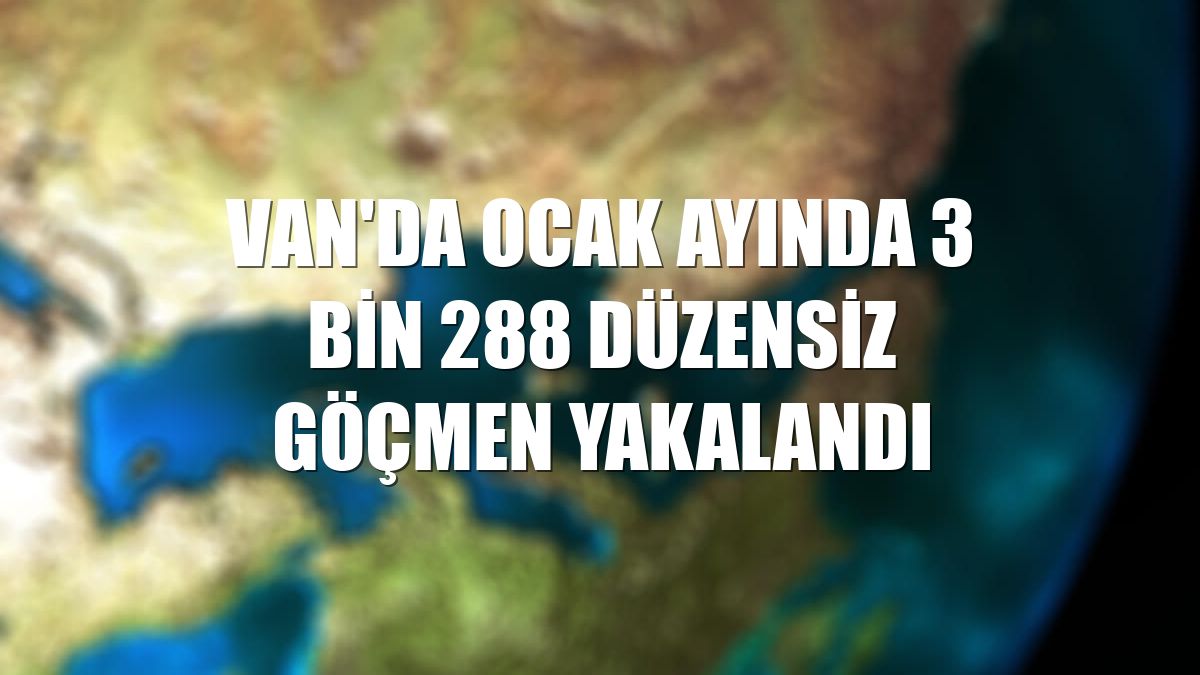Van'da ocak ayında 3 bin 288 düzensiz göçmen yakalandı