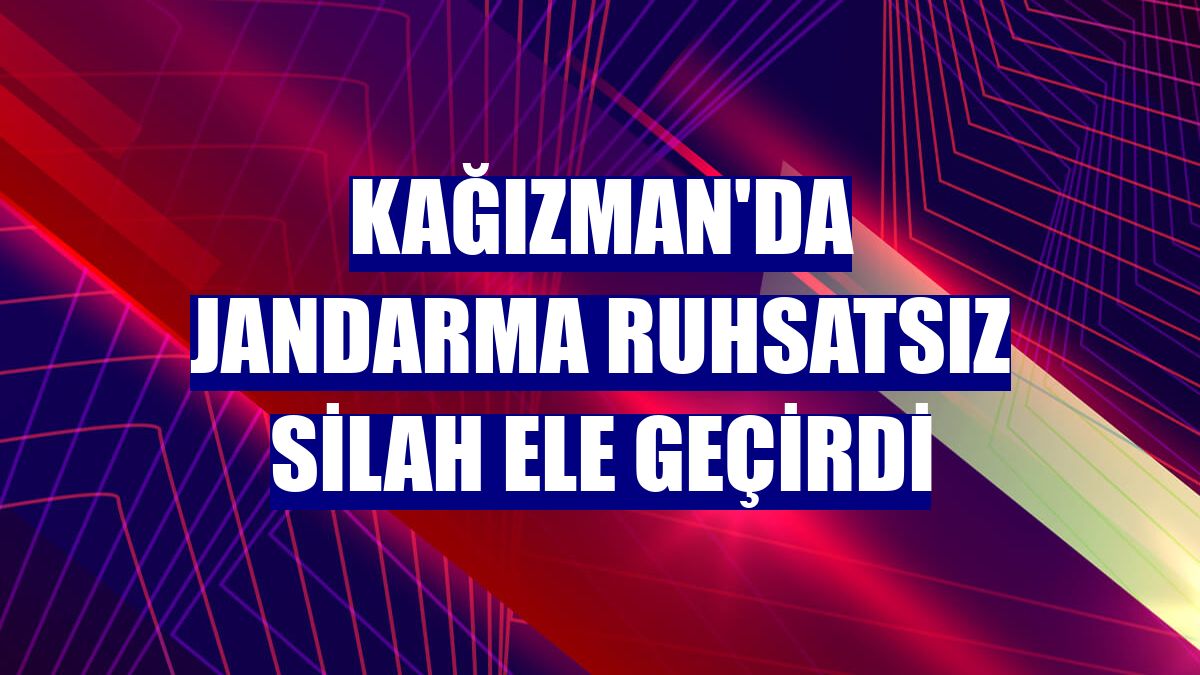 Kağızman'da jandarma ruhsatsız silah ele geçirdi