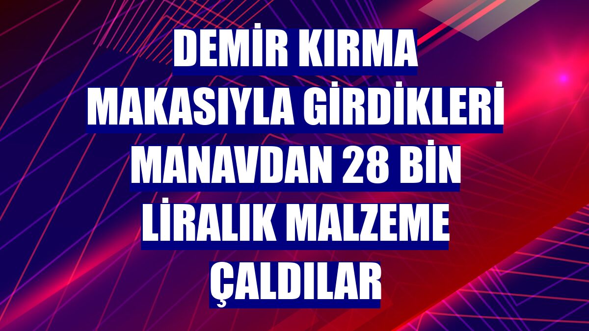 Demir kırma makasıyla girdikleri manavdan 28 bin liralık malzeme çaldılar
