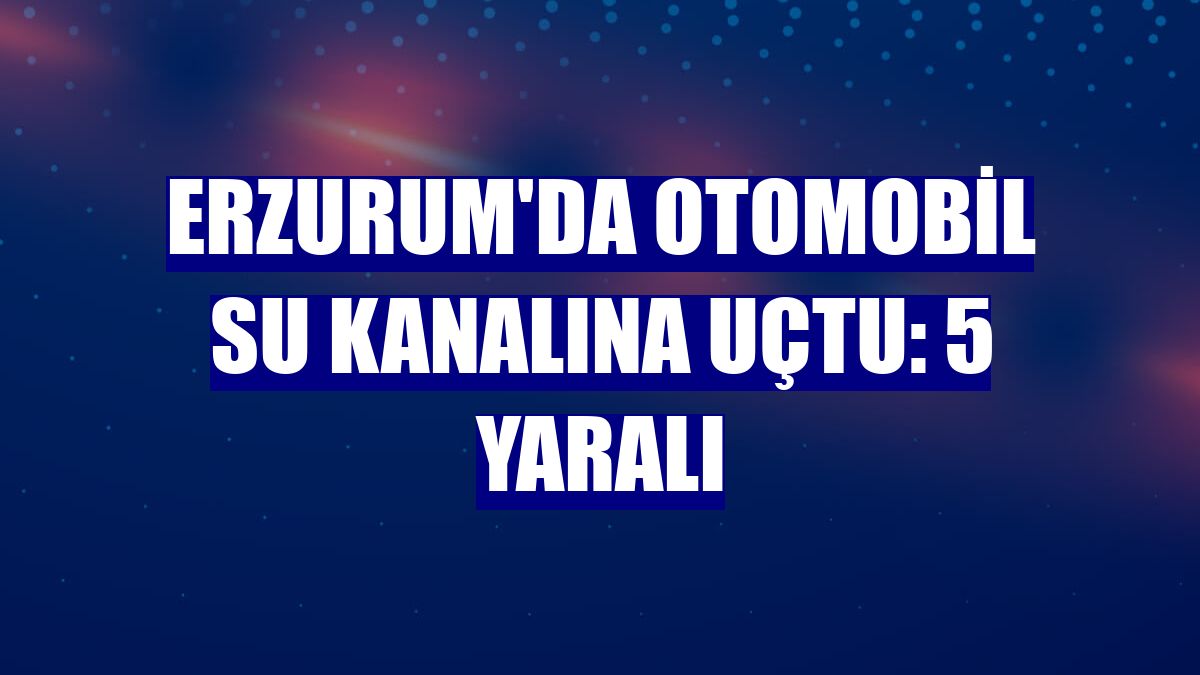 Erzurum'da otomobil su kanalına uçtu: 5 yaralı