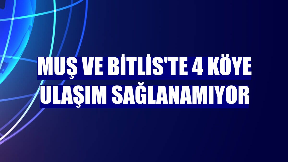 Muş ve Bitlis'te 4 köye ulaşım sağlanamıyor