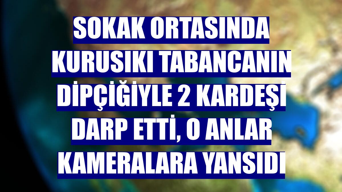 Sokak ortasında kurusıkı tabancanın dipçiğiyle 2 kardeşi darp etti, o anlar kameralara yansıdı