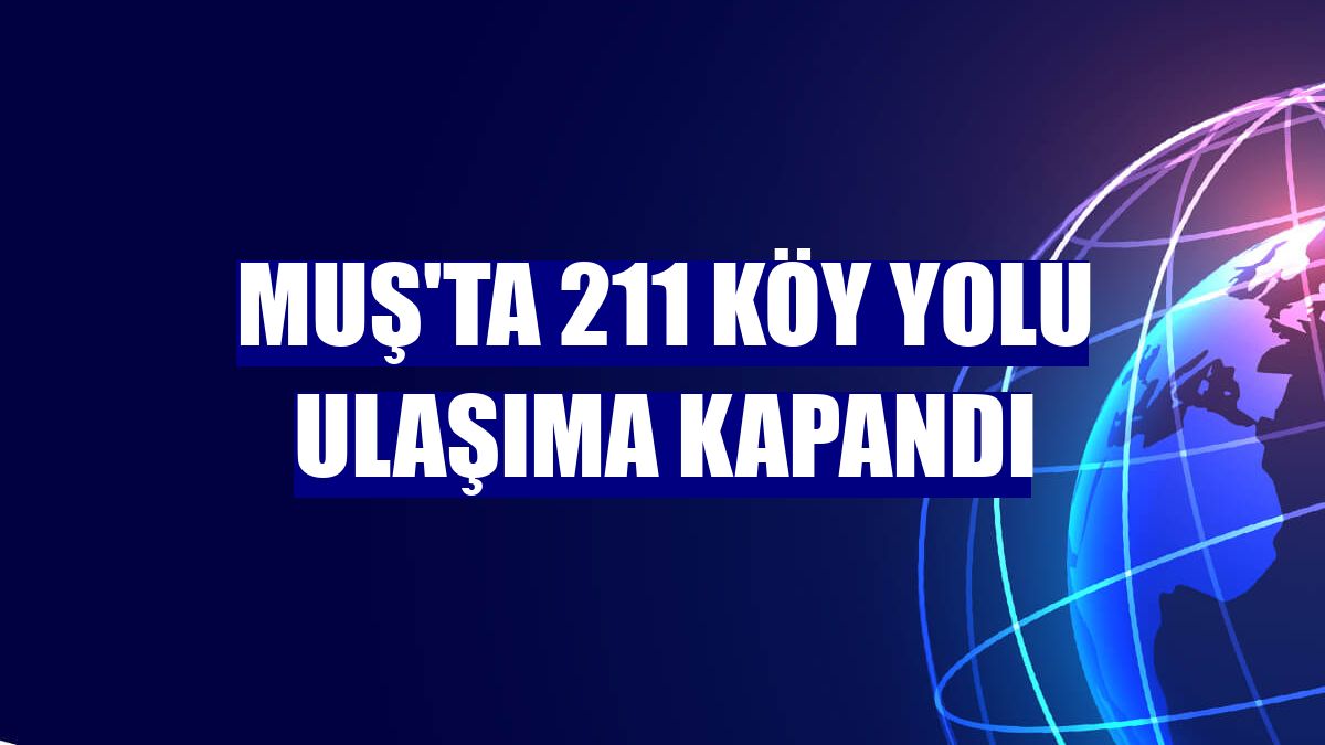 Muş'ta 211 köy yolu ulaşıma kapandı