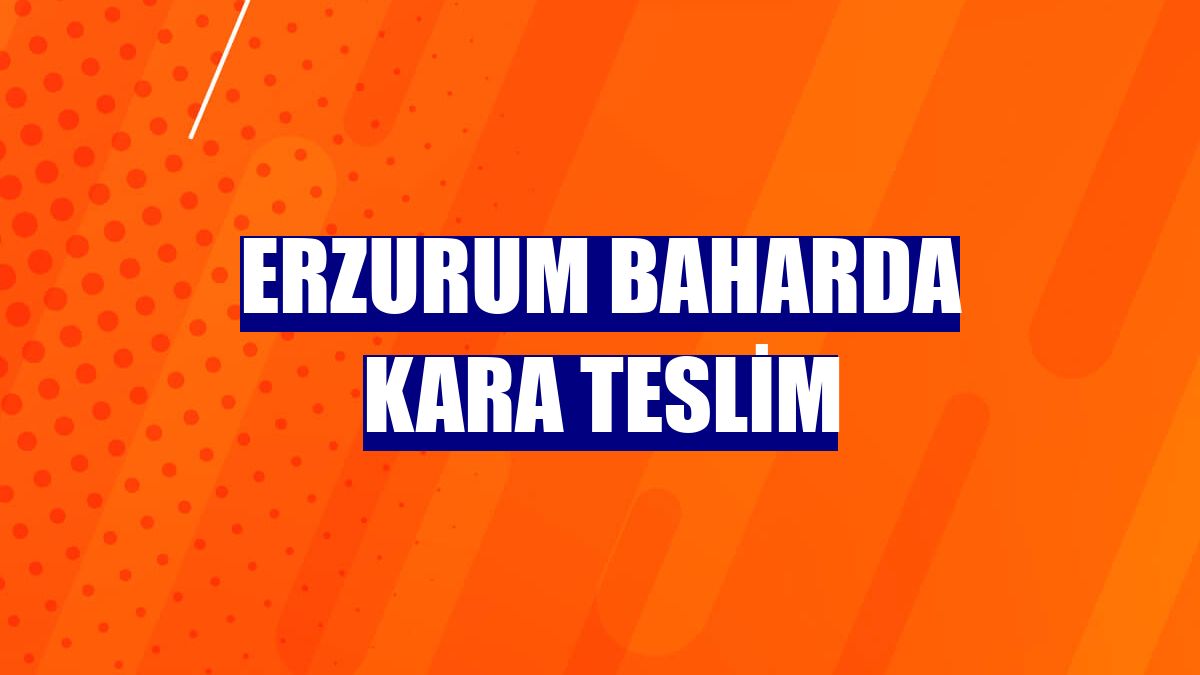 Erzurum baharda kara teslim