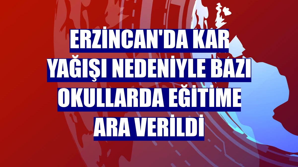 Erzincan'da kar yağışı nedeniyle bazı okullarda eğitime ara verildi