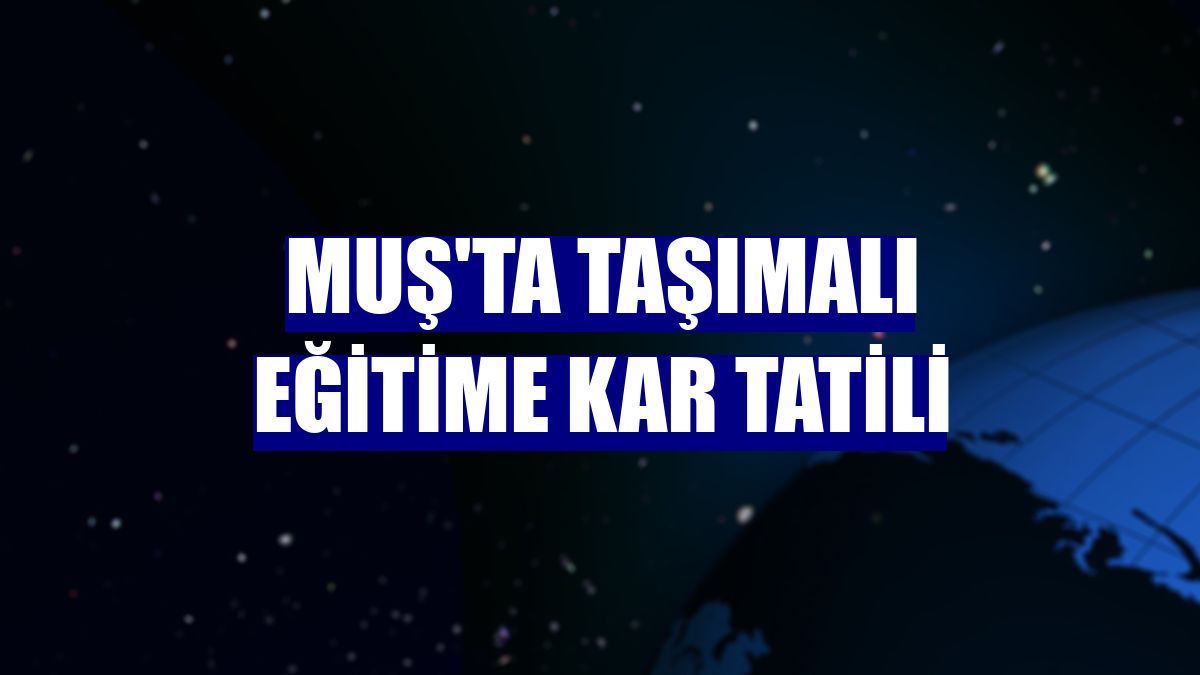 Muş'ta taşımalı eğitime kar tatili