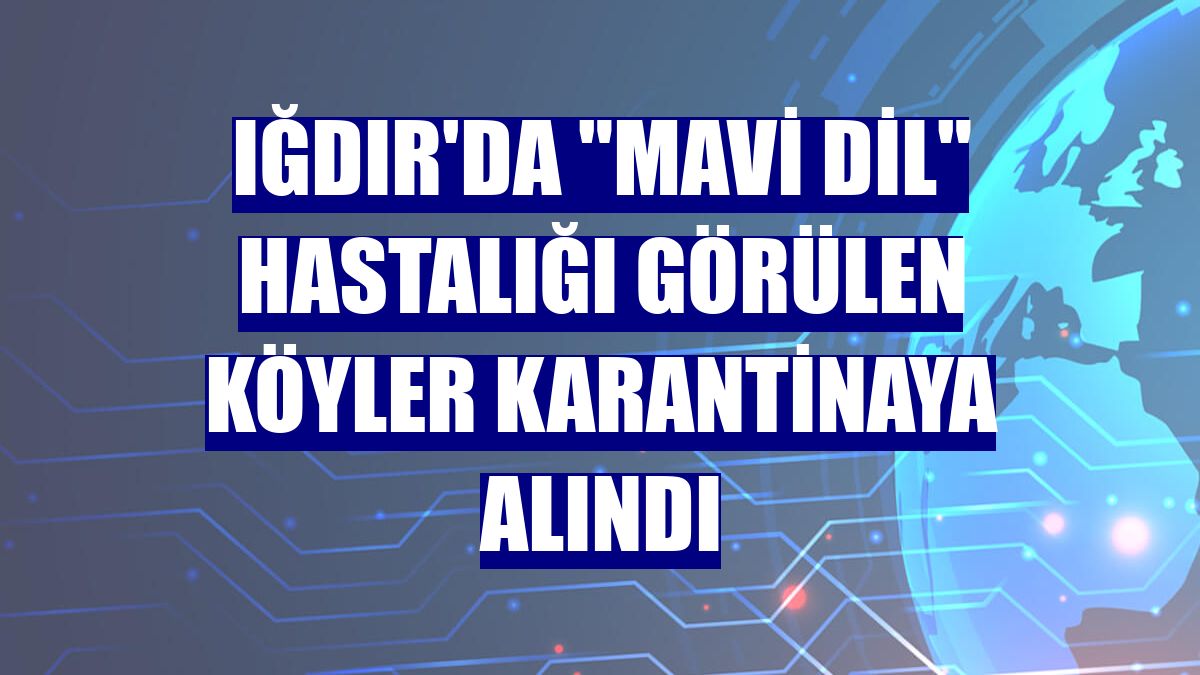 Iğdır'da 'mavi dil' hastalığı görülen köyler karantinaya alındı