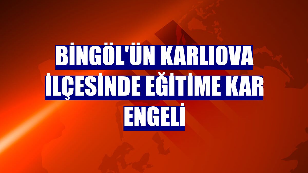 Bingöl'ün Karlıova ilçesinde eğitime kar engeli