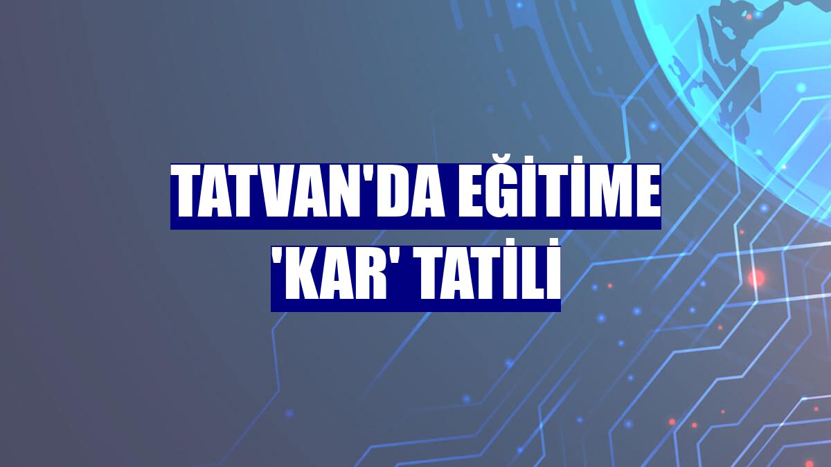Tatvan'da eğitime 'kar' tatili
