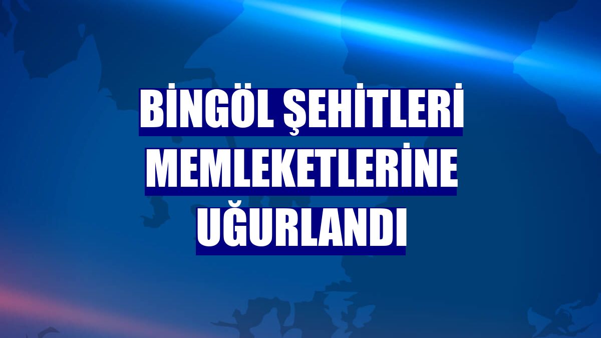 Bingöl şehitleri memleketlerine uğurlandı