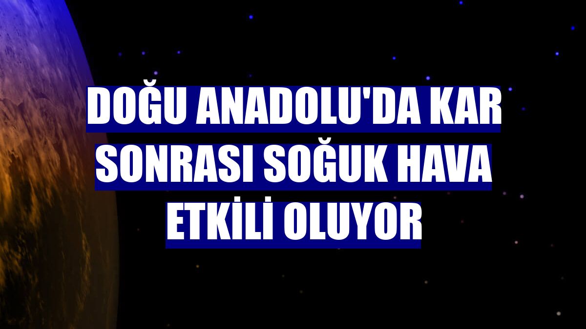Doğu Anadolu'da kar sonrası soğuk hava etkili oluyor