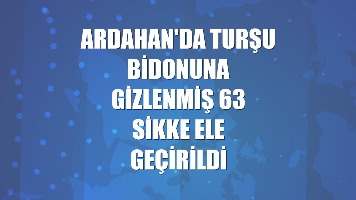 Ardahan'da turşu bidonuna gizlenmiş 63 sikke ele geçirildi