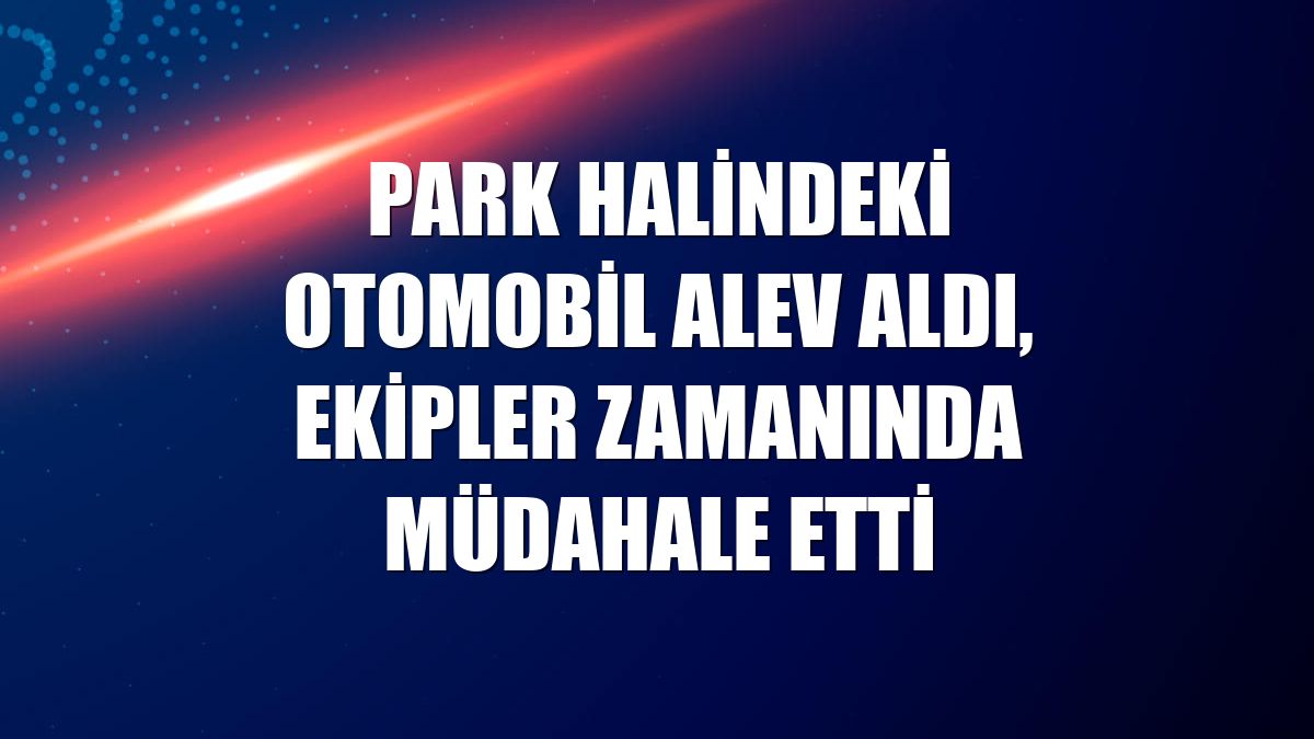 Park halindeki otomobil alev aldı, ekipler zamanında müdahale etti