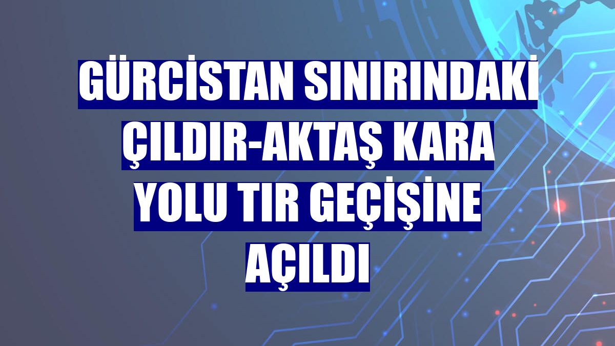 Gürcistan sınırındaki Çıldır-Aktaş kara yolu tır geçişine açıldı