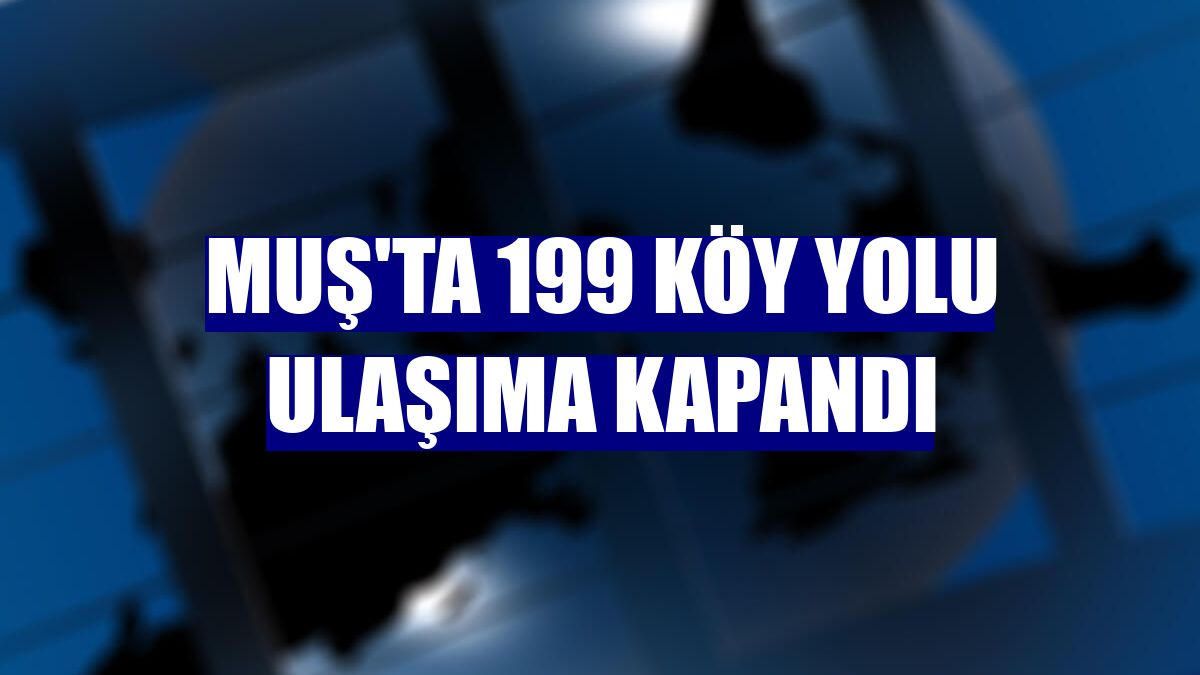 Muş'ta 199 köy yolu ulaşıma kapandı
