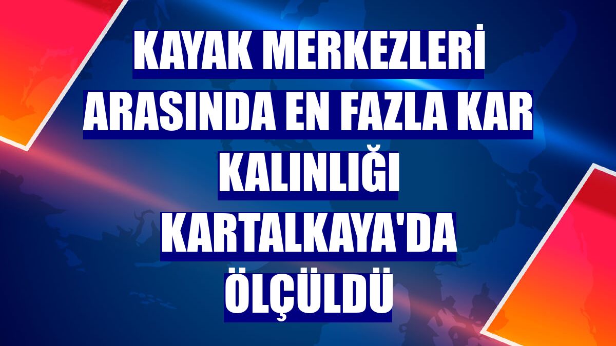 Kayak merkezleri arasında en fazla kar kalınlığı Kartalkaya'da ölçüldü