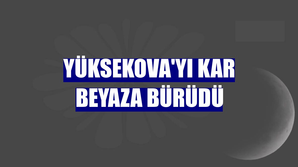 Yüksekova'yı kar beyaza bürüdü