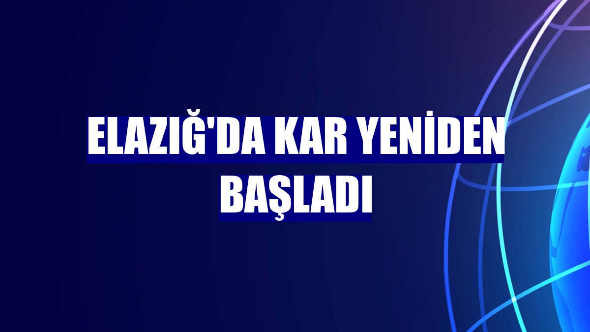 Elazığ'da kar yeniden başladı