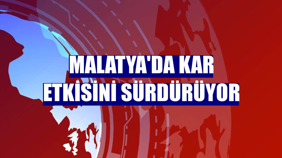 Malatya'da kar etkisini sürdürüyor