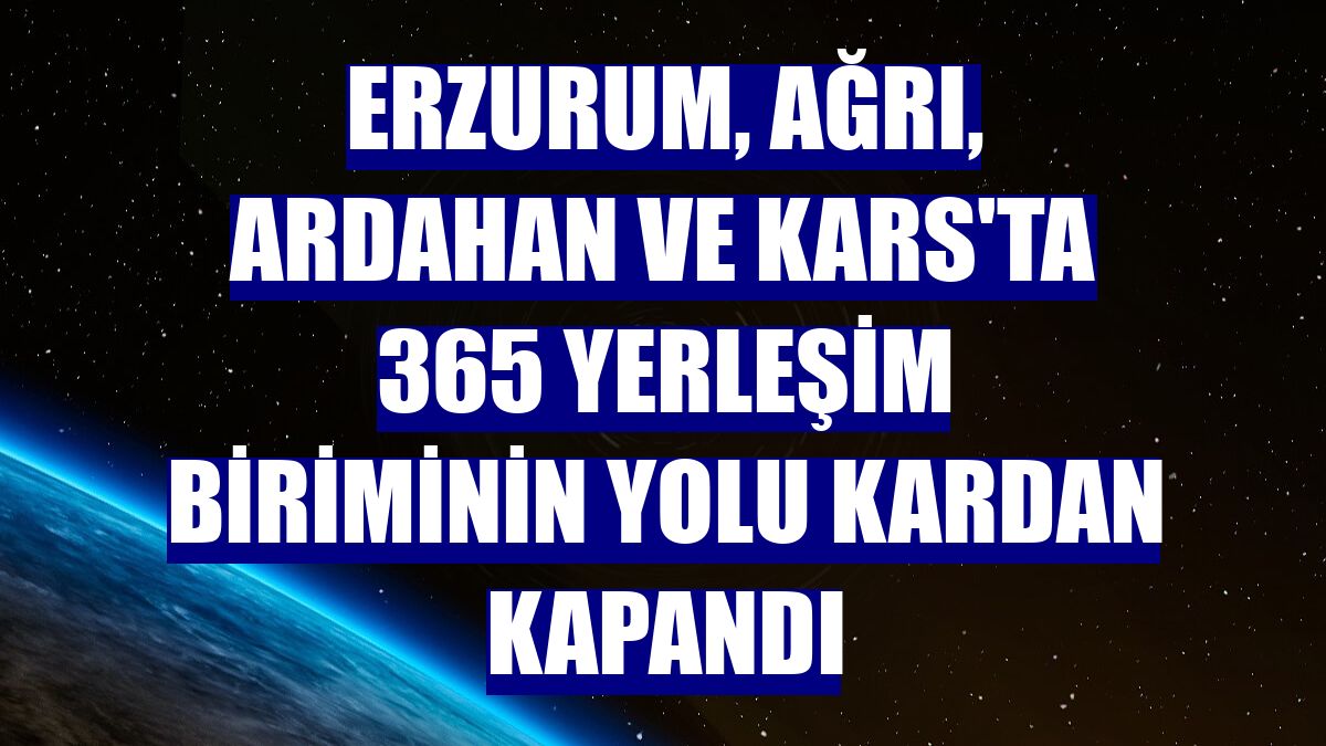 Erzurum, Ağrı, Ardahan ve Kars'ta 365 yerleşim biriminin yolu kardan kapandı