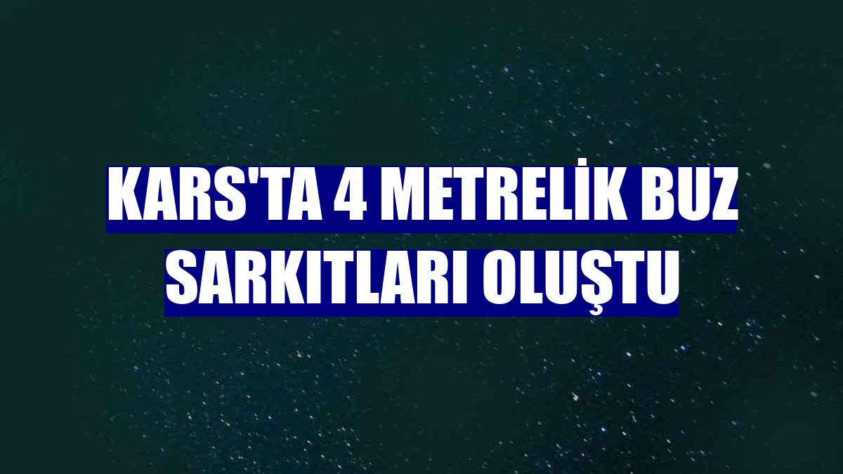 Kars'ta 4 metrelik buz sarkıtları oluştu