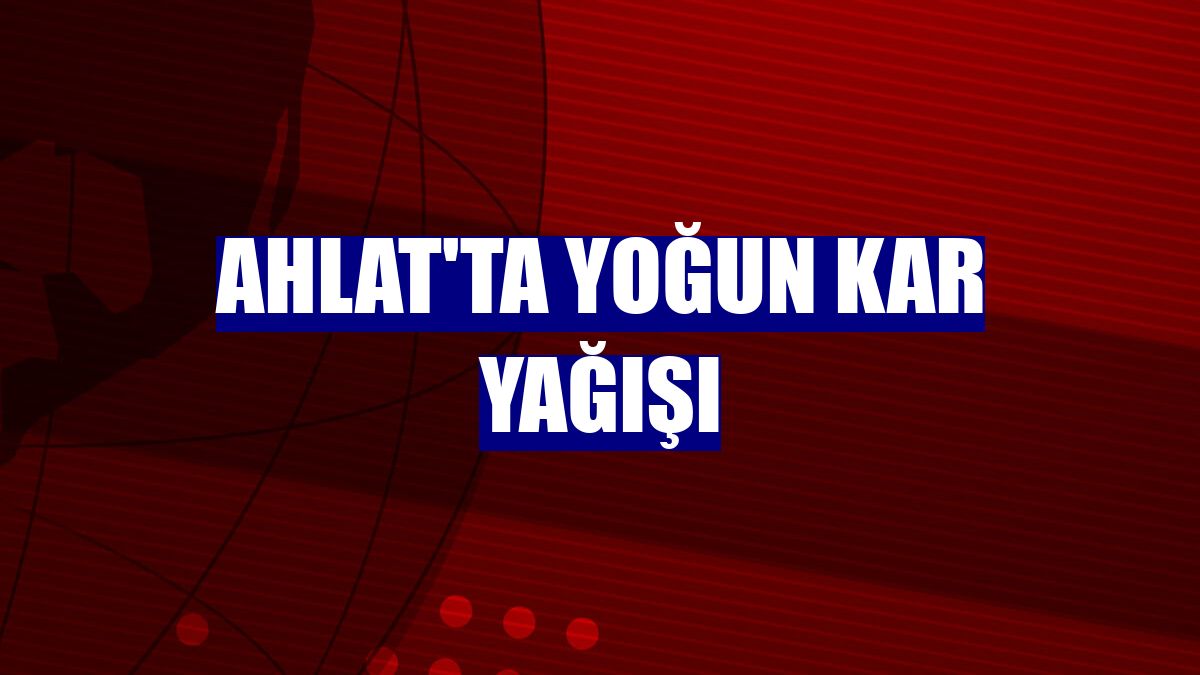 Ahlat'ta yoğun kar yağışı