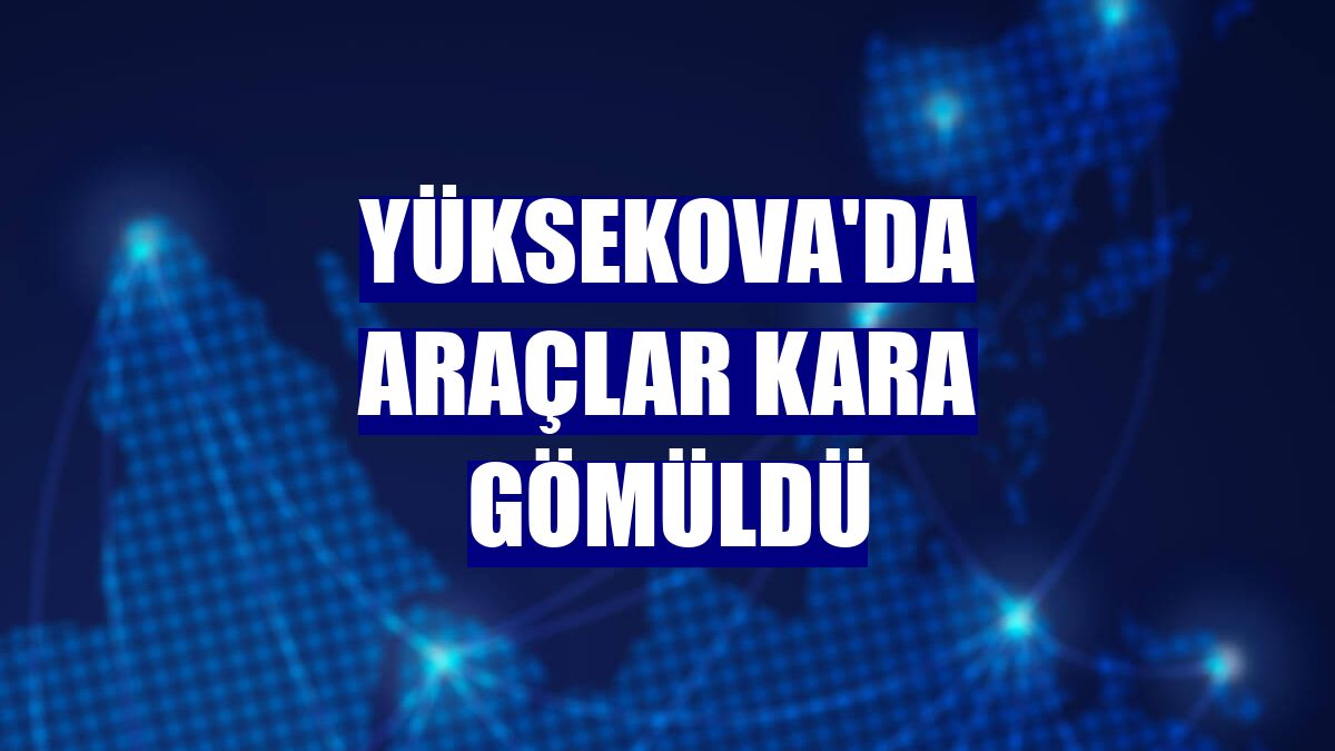 Yüksekova'da araçlar kara gömüldü