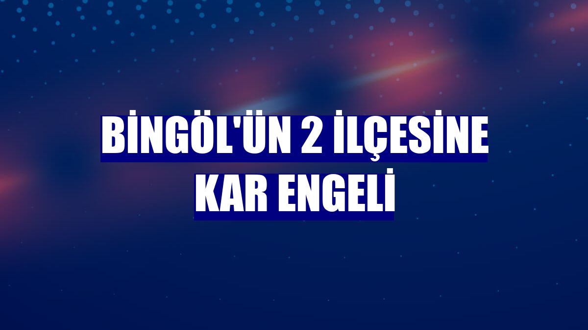 Bingöl'ün 2 ilçesine kar engeli