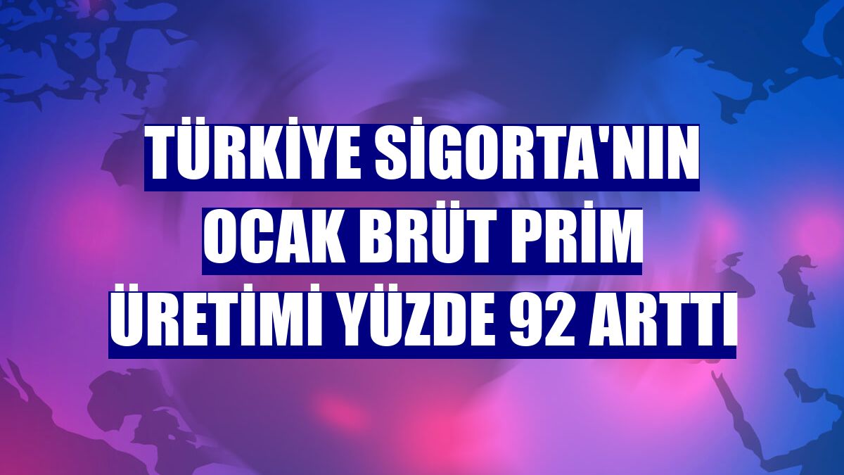 Türkiye Sigorta'nın ocak brüt prim üretimi yüzde 92 arttı