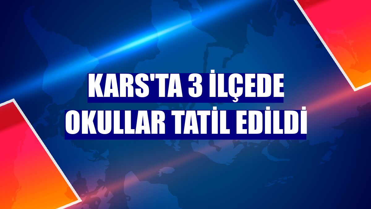 Kars'ta 3 ilçede okullar tatil edildi