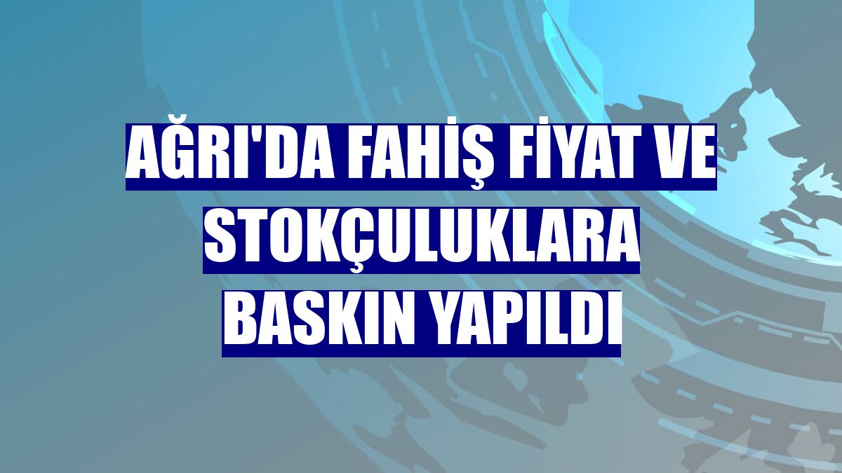 Ağrı'da fahiş fiyat ve stokçuluklara baskın yapıldı