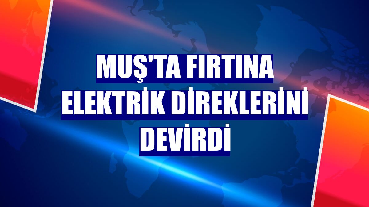 Muş'ta fırtına elektrik direklerini devirdi