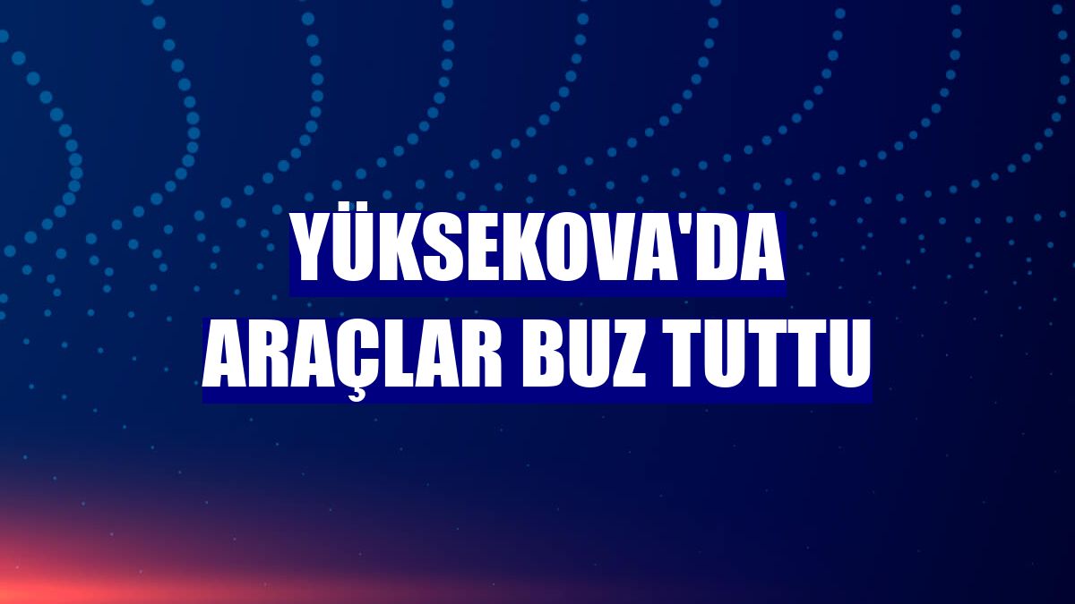 Yüksekova'da araçlar buz tuttu