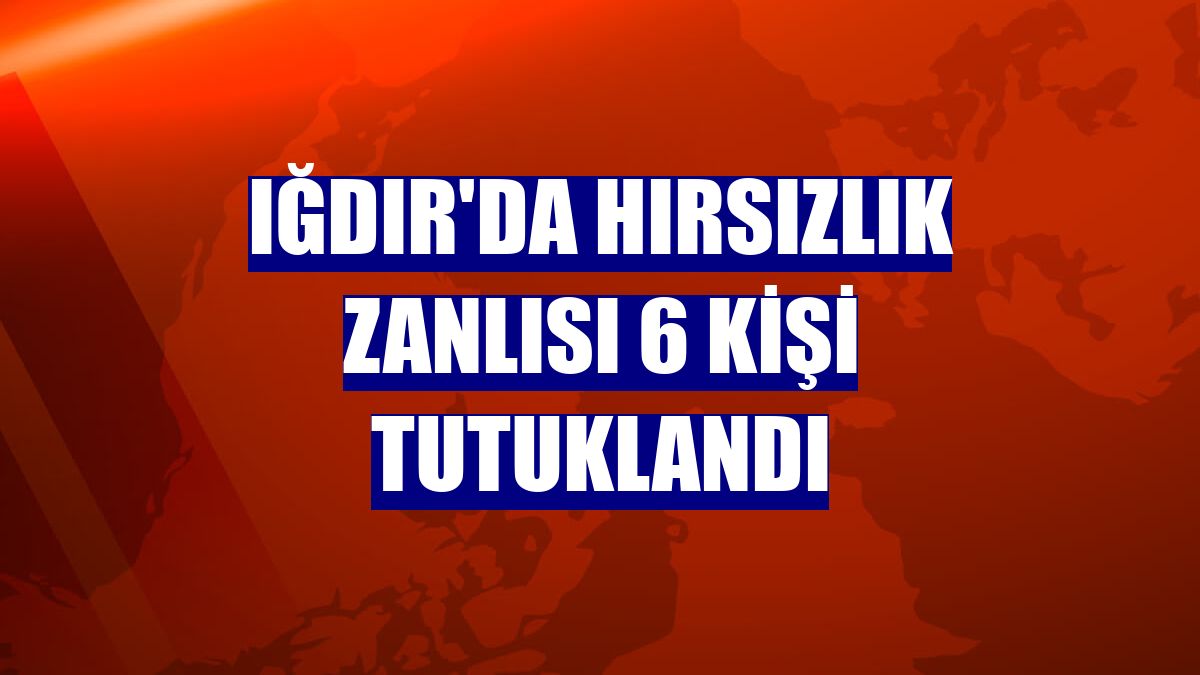 Iğdır'da hırsızlık zanlısı 6 kişi tutuklandı