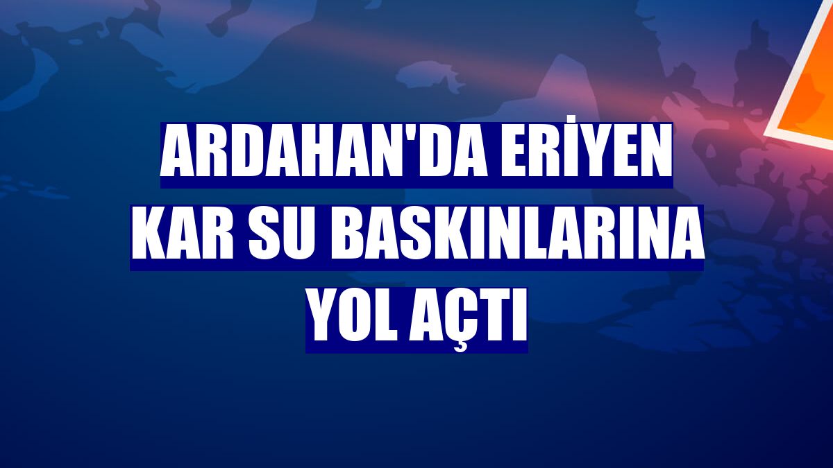 Ardahan'da eriyen kar su baskınlarına yol açtı