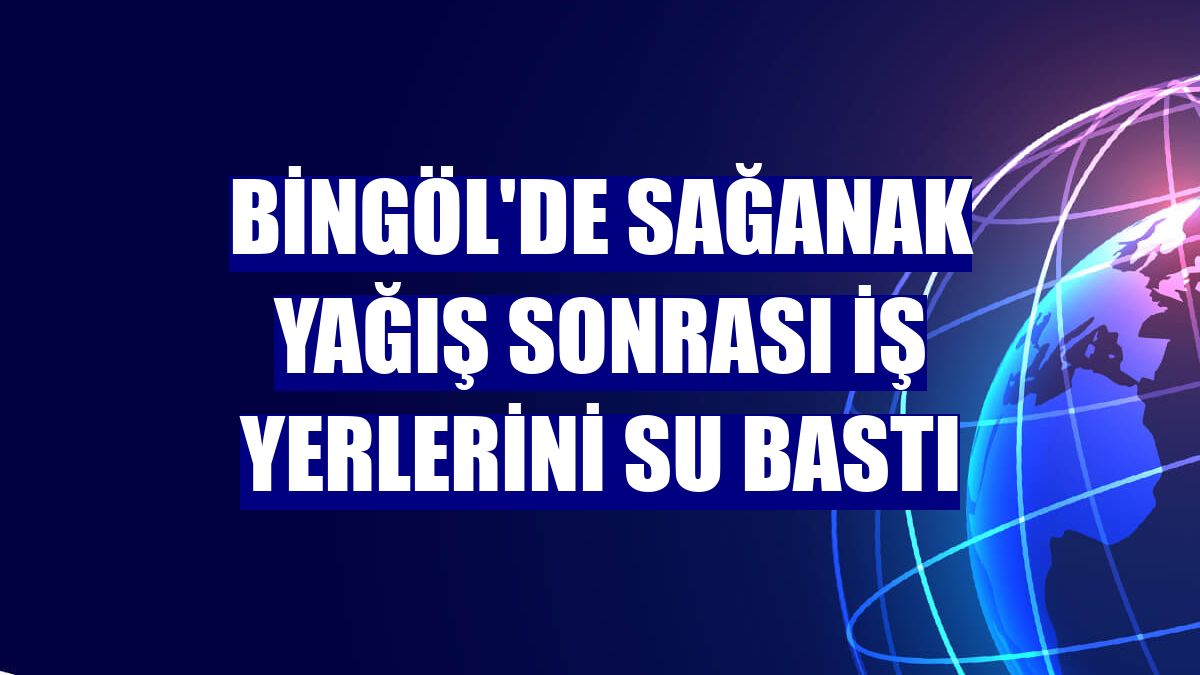 Bingöl'de sağanak yağış sonrası iş yerlerini su bastı
